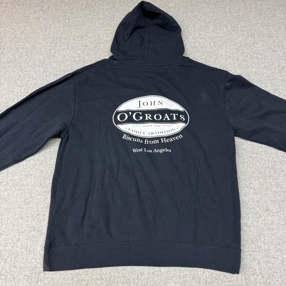 Independent Trading Co John O'Groats Hoodie 2XL Black Biscuits Heaven Graphic